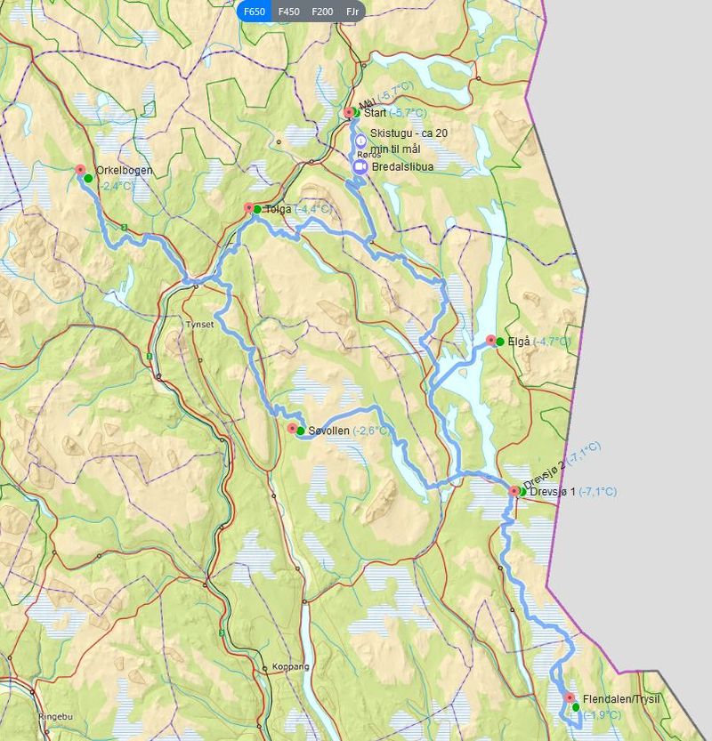 Trackingen under Finnmarksløpet 2024 - en modul fra Liverace.no 